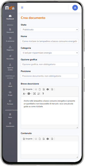 MDM dashboard